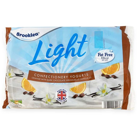 Light Vanilla Flavour Yogurt 6x160g Brooklea